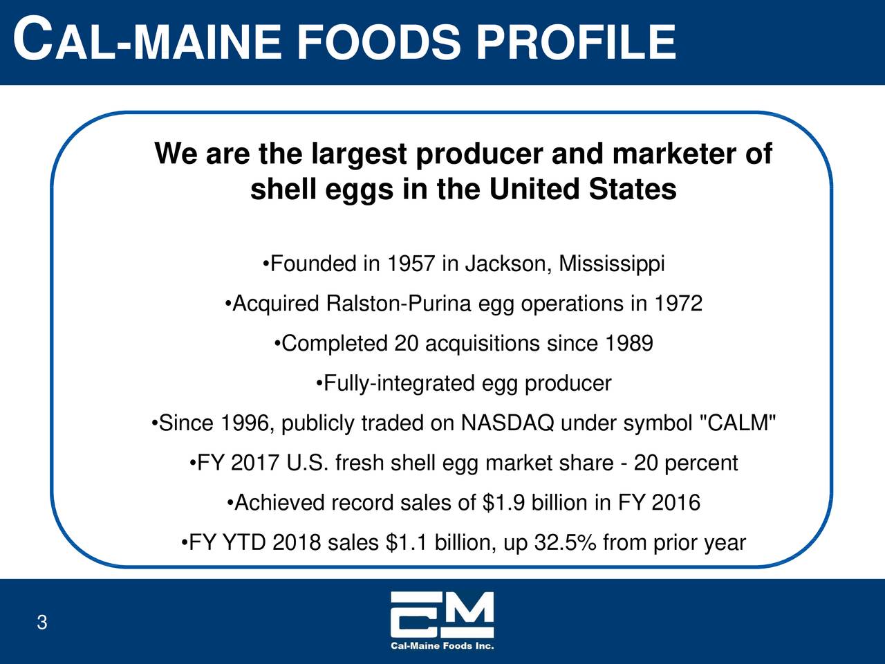 CalMaine Foods (CALM) Presents At The 22nd Annual Burkenroad