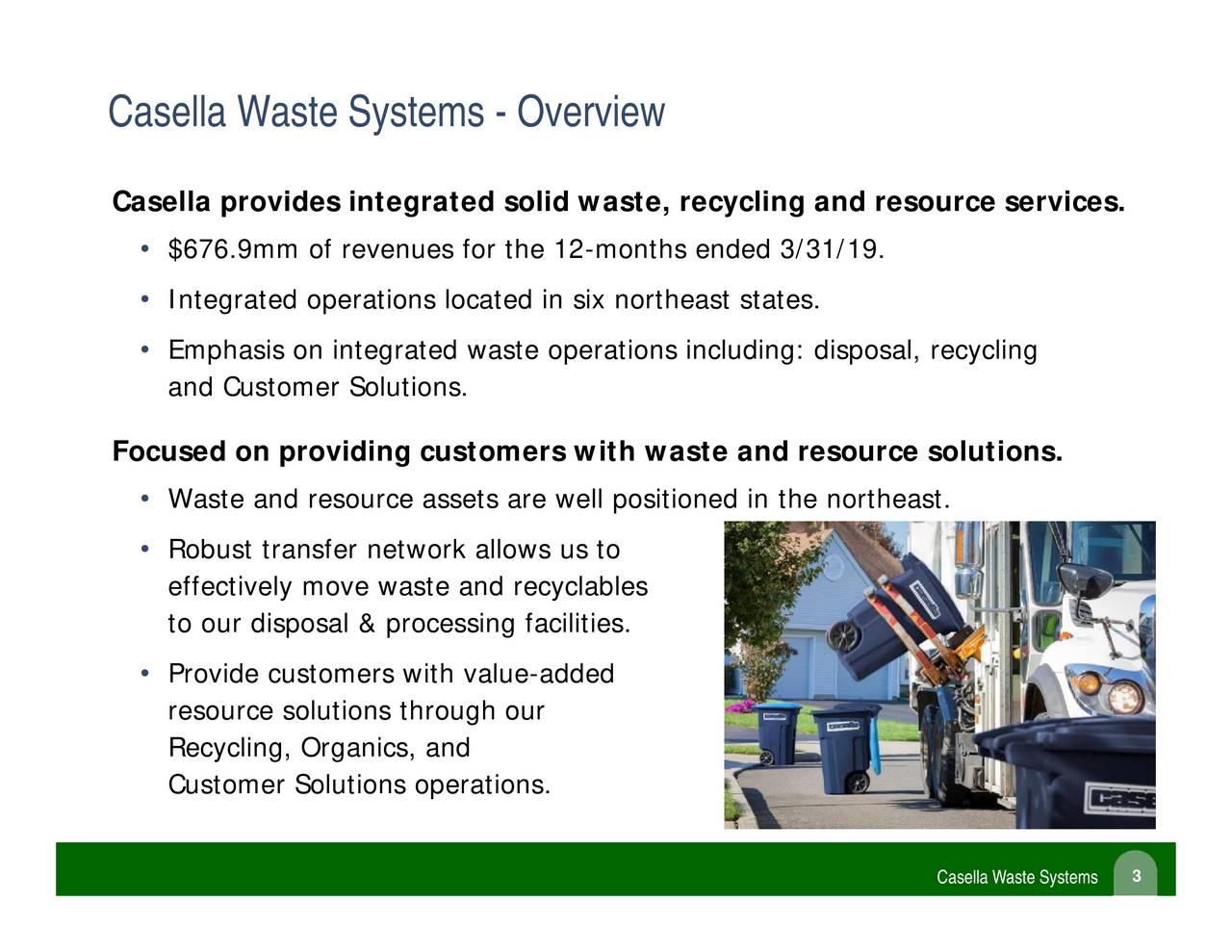Casella Waste Systems (CWST) Presents At UBS Global Industrials and