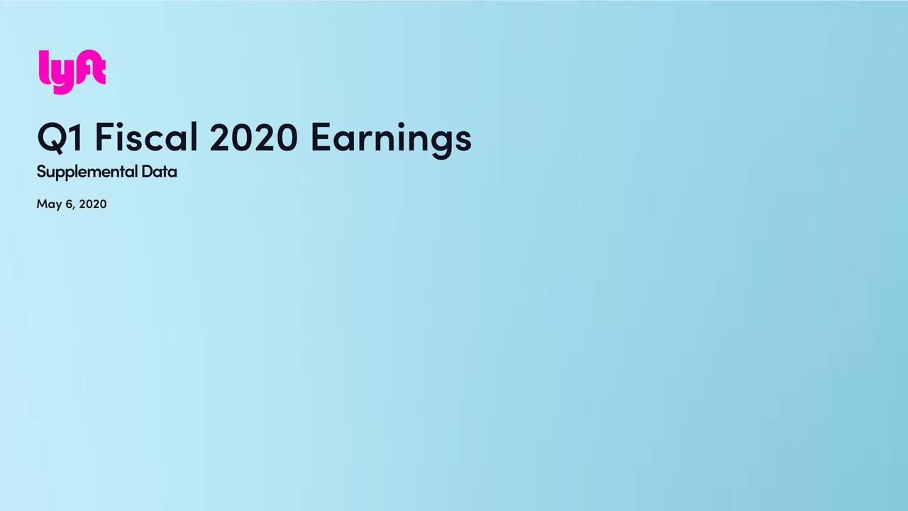 Q1 Fiscal 2020 Earnings