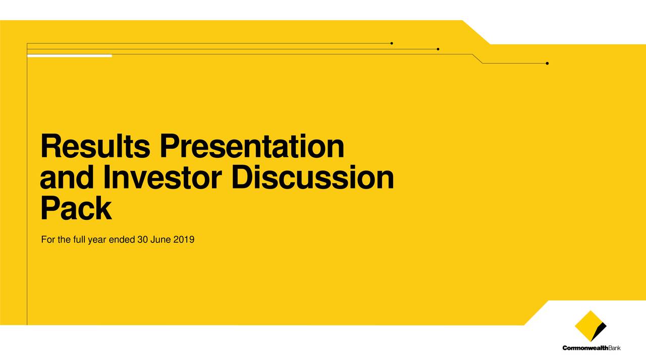 Commonwealth Bank Of Australia 2019 Q4 Results Earnings Call Slides Otcmktscbauf 5799