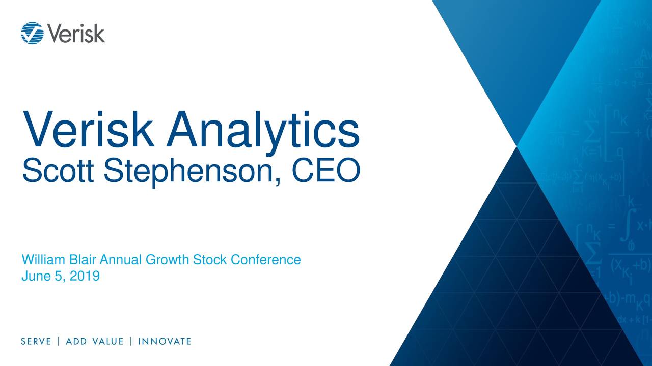 Verisk Analytics (VRSK) Presents At William Blair Growth Stock