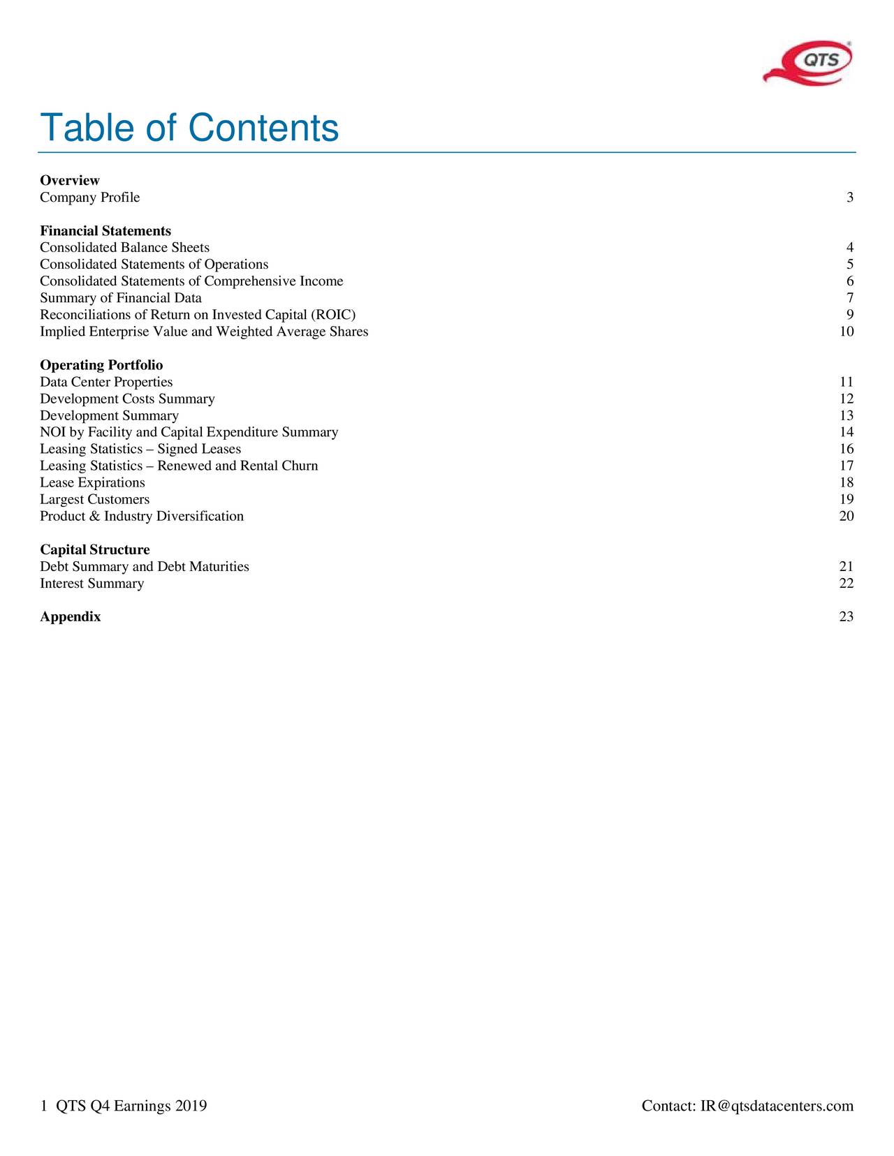 QTS Realty Trust, Inc. 2019 Q4 Results Earnings Call Presentation