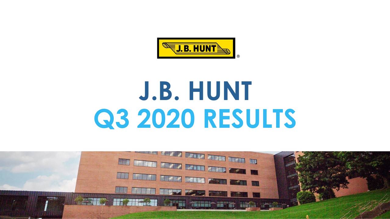 J.B. Hunt Transport Services, Inc. 2020 Q3 - Results - Earnings Call ...