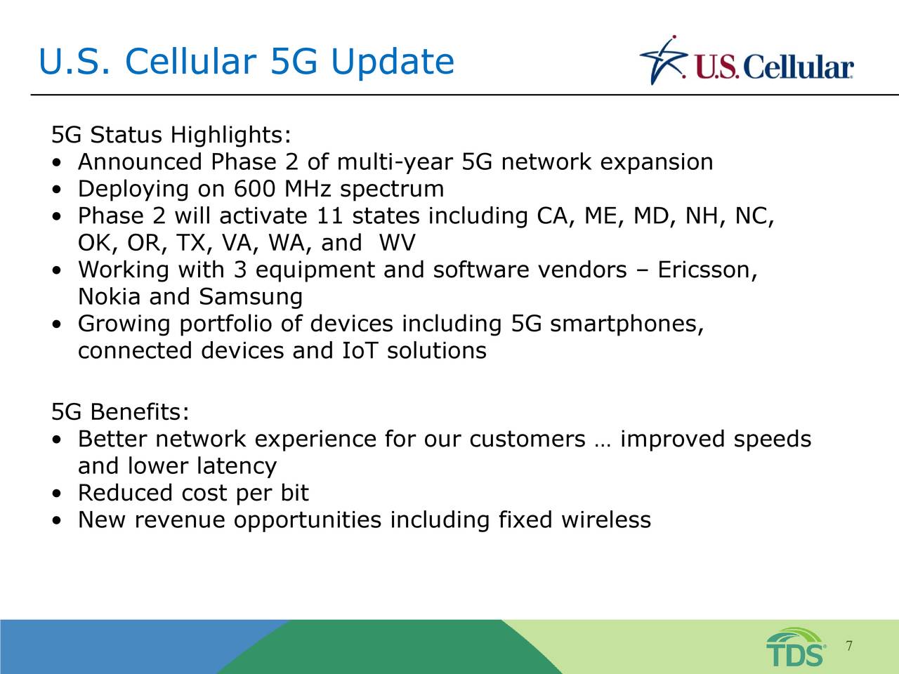 Telephone And Data Systems, Inc. 2020 Q2 - Results - Earnings Call ...