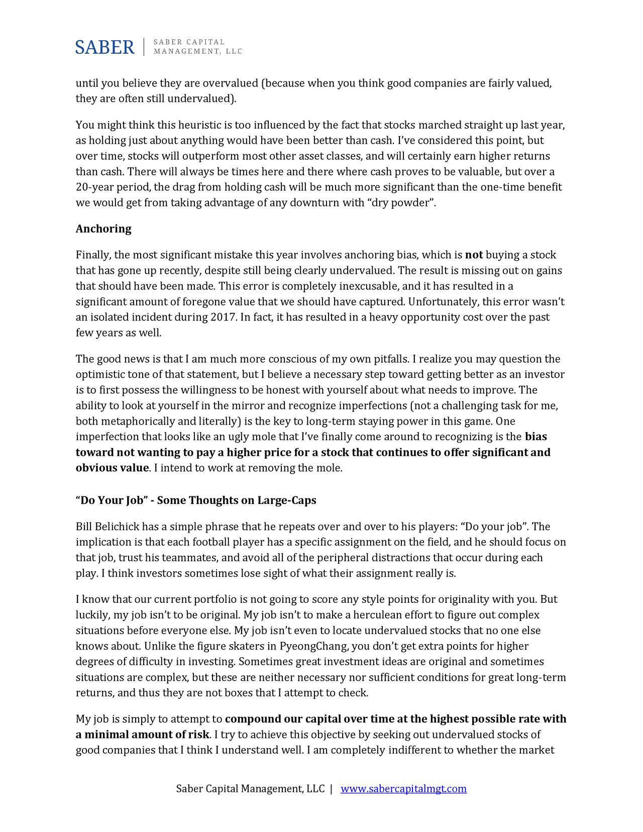 management investor elliott letter 2017 2017 To Letter Management Investors: Saber Review Capital