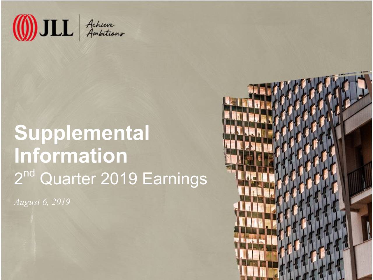 Jones Lang LaSalle Incorporated 2019 Q2 Results Earnings Call