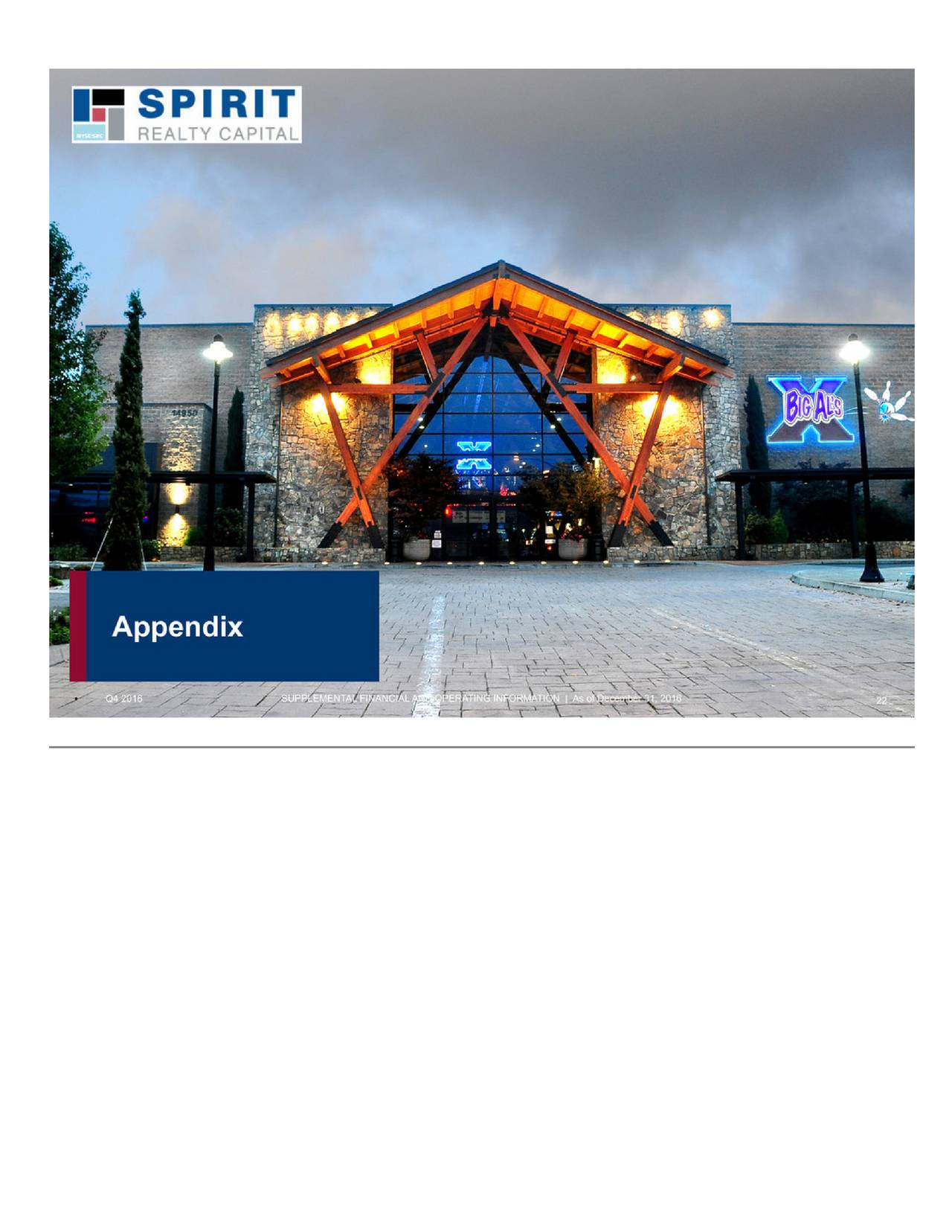 Spirit Realty Capital 2016 Q4 Results Earnings Call Slides (NYSE