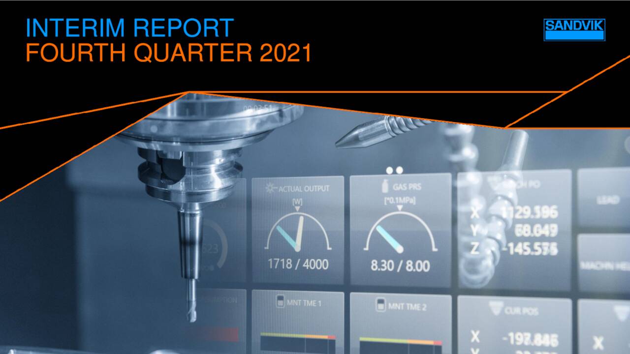 Sandvik AB (publ) 2021 Q4 Results Earnings Call Presentation