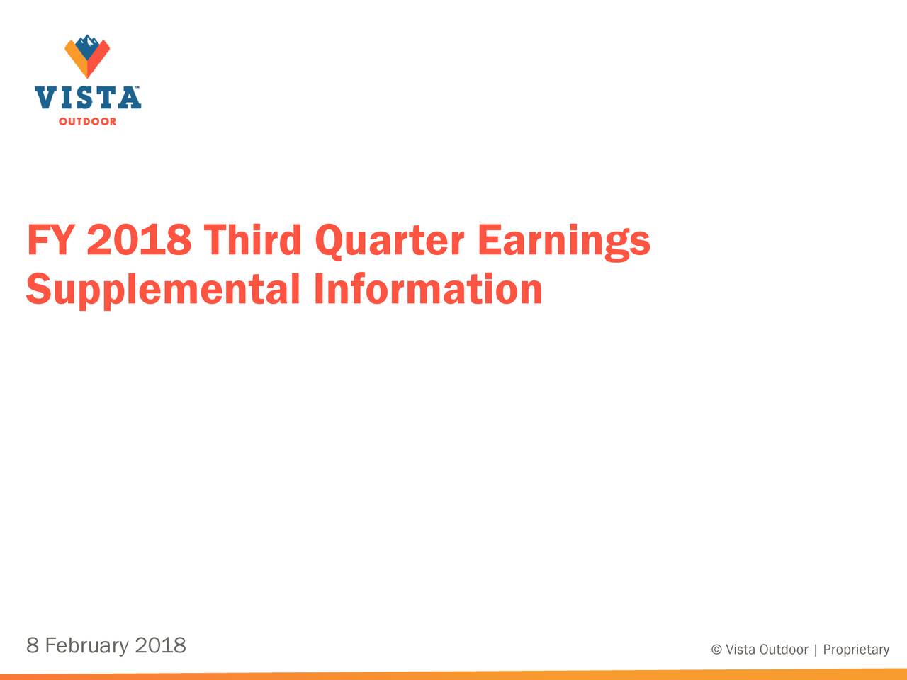 Vista Outdoor 2018 Q3 Results Earnings Call Slides (NYSEVSTO