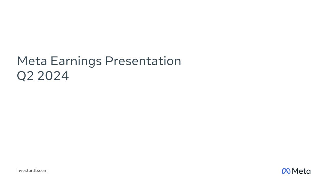 Meta Earnings Presentation