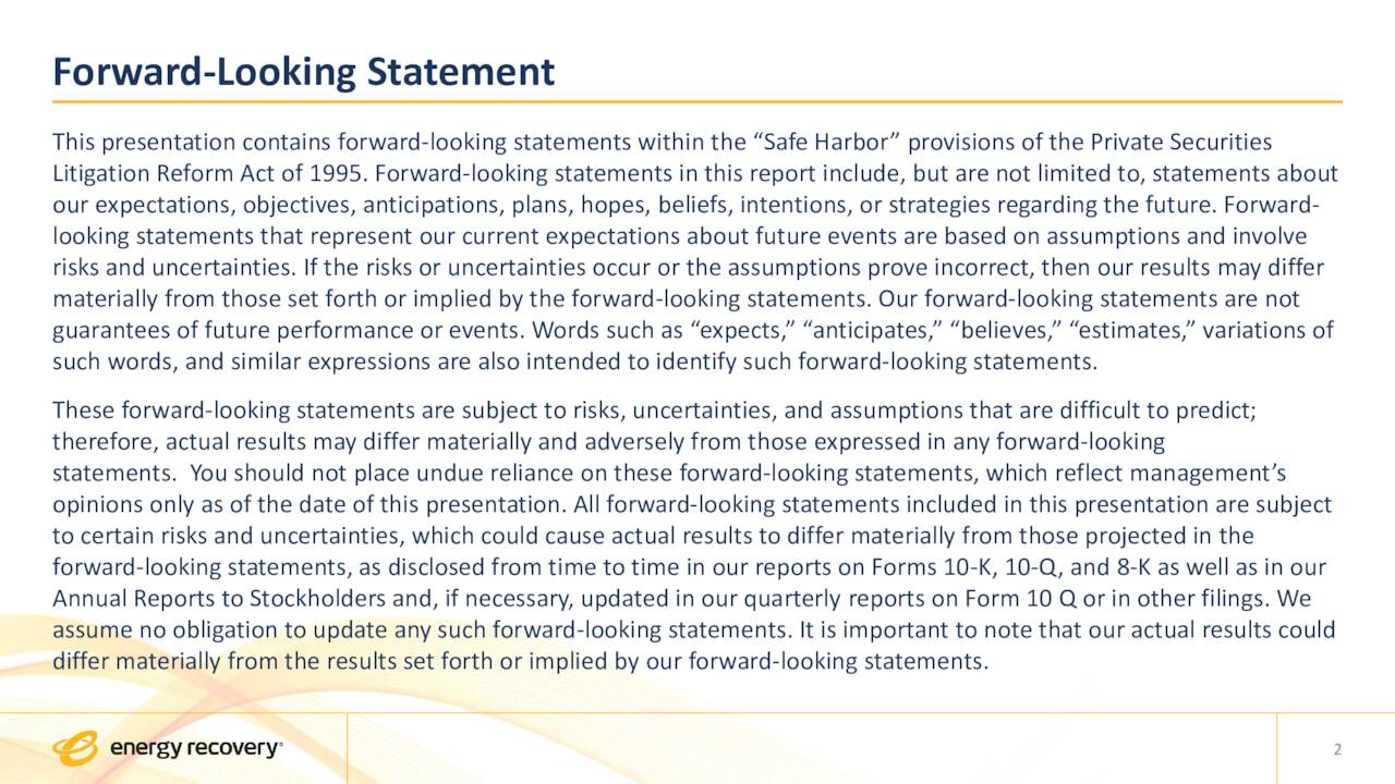 Forward-Looking Statement