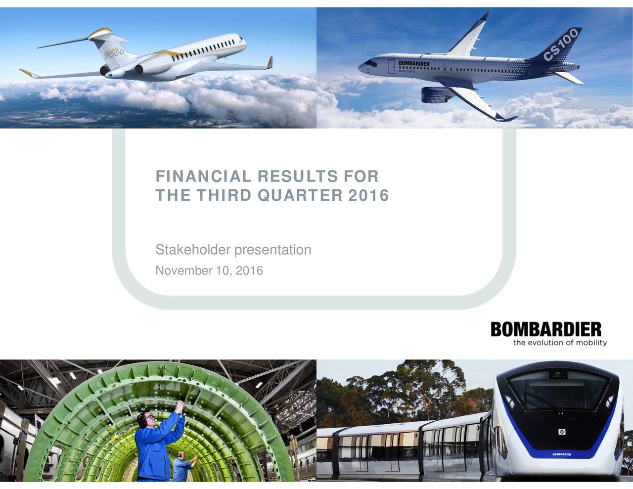Bombardier Inc.B 2016 Q3 Results Earnings Call Slides (OTCMKTS