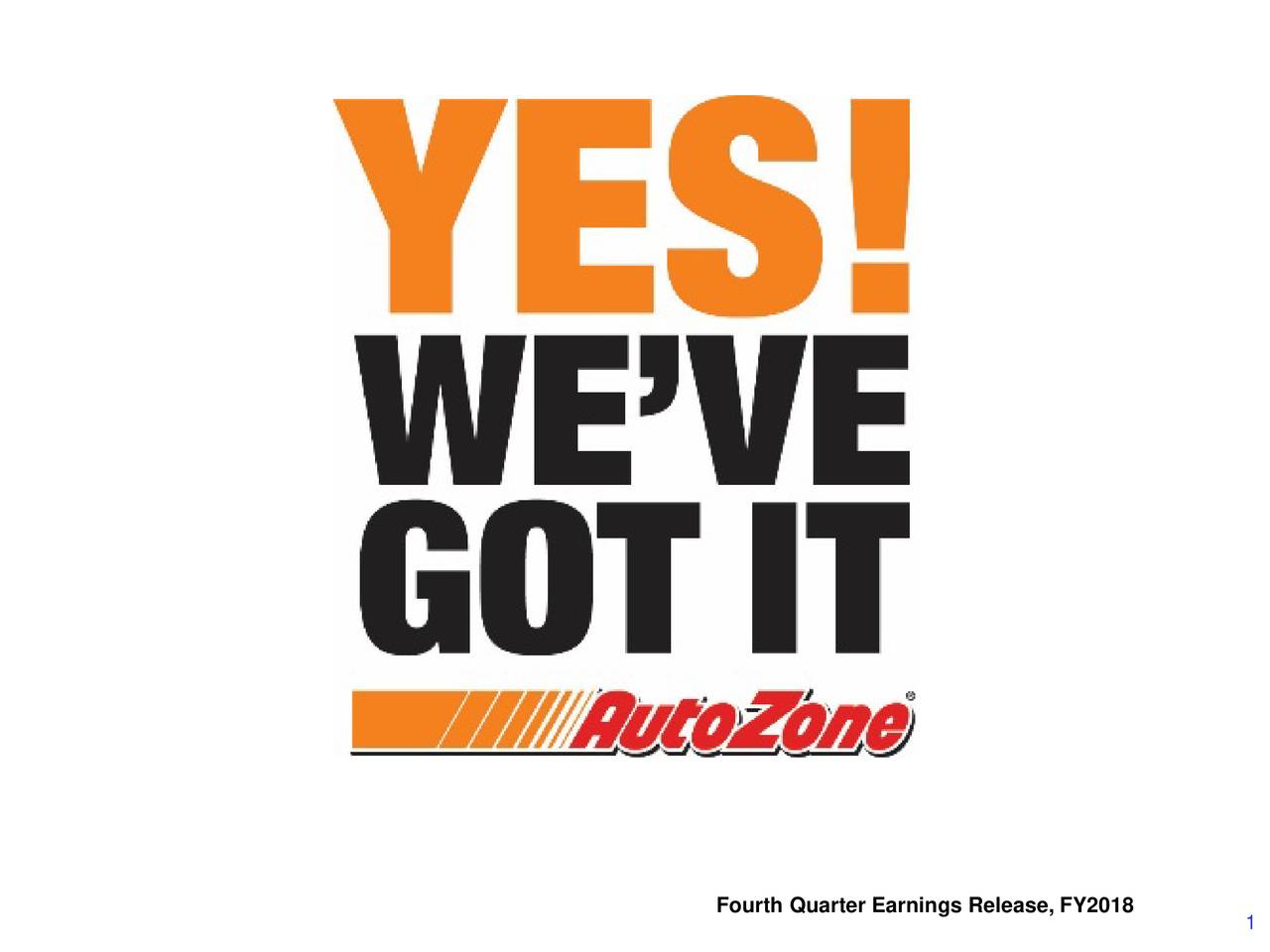 AutoZone, Inc 2018 Q4 Results Earnings Call Slides (NYSEAZO) Seeking Alpha