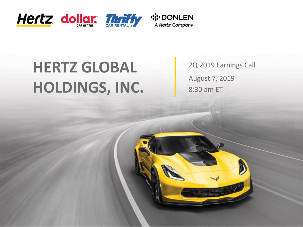 Hertz Global Holdings, Inc. 2019 Q2 Results Earnings Call Slides