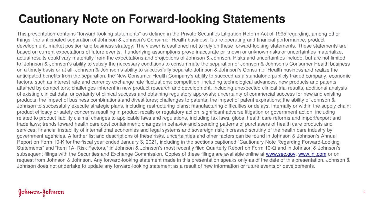 Cautionary Note on Forward-looking Statements