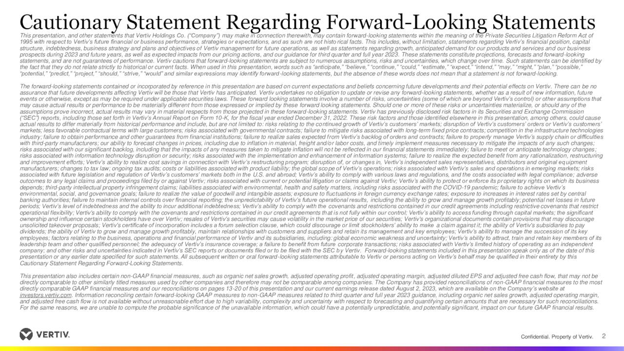 Cautionary Statement Regarding Forward-Looking Statements