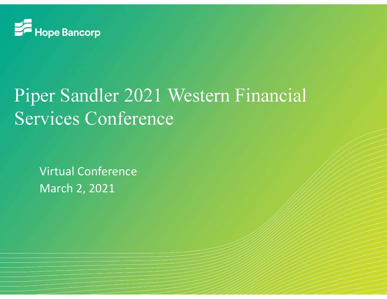 Piper Sandler 2021 W        estern Financial