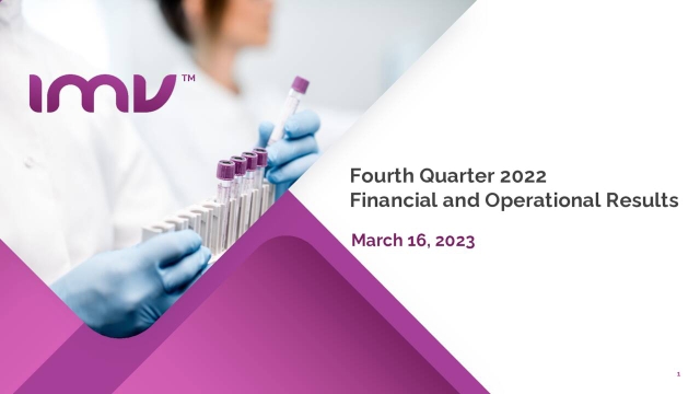 Imv Report IMV Inc. 2022 Q4 - Results - Earnings Call Presentation (NASDAQ:IMV ...