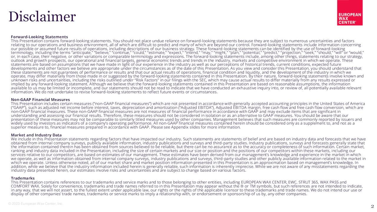 European Wax Center (EWCZ) Investor Presentation Slideshow (NASDAQ