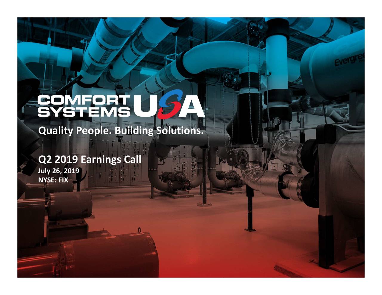 Comfort Systems Usa Inc 2019 Q2 Results Earnings Call Slides