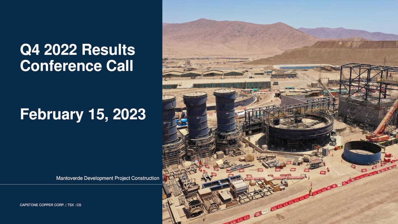 Capstone Copper Corp. 2022 Q4 Results Earnings Call Presentation