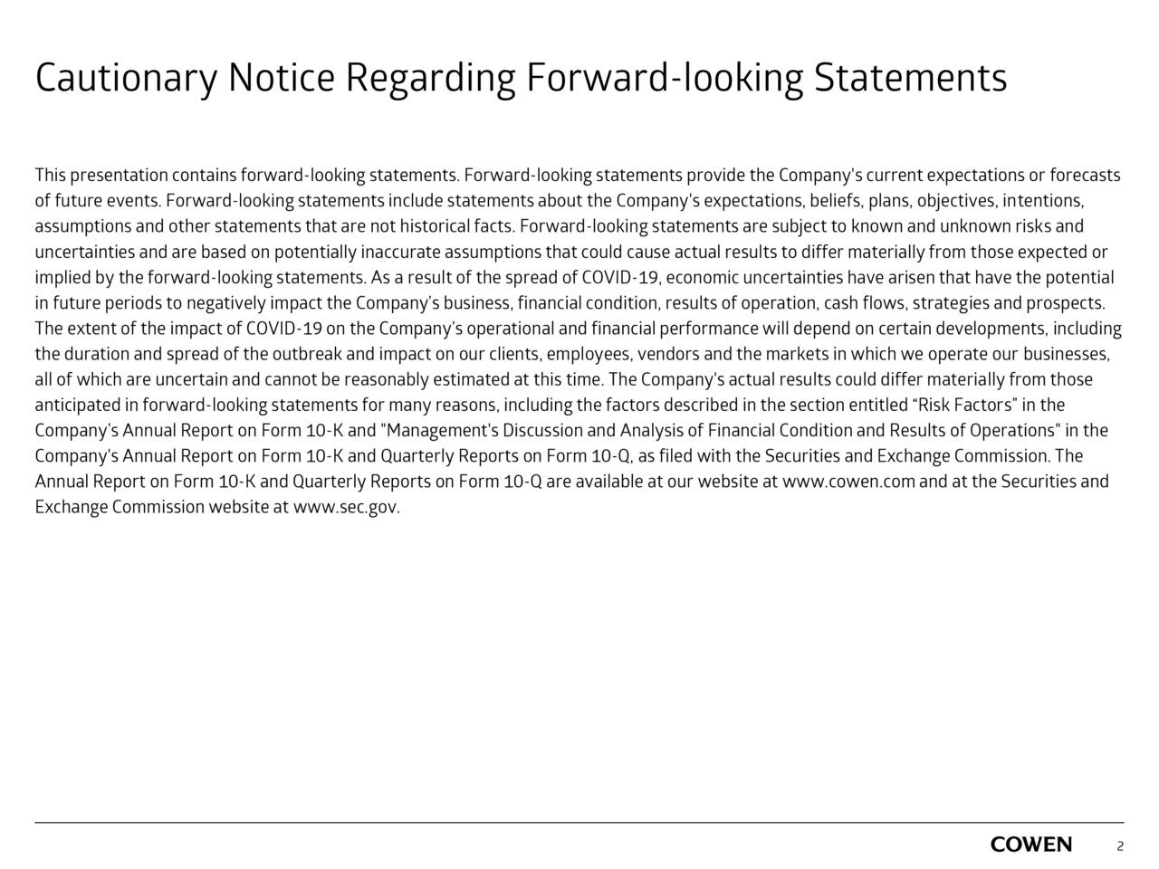 Cowen Inc. 2021 Q2 Results Earnings Call Presentation (NYSETD