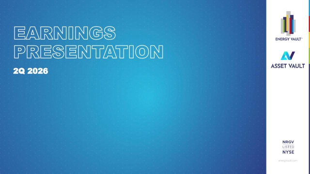 Energy Vault Holdings, Inc. 2026 Q2 - Results - Earnings Call ...