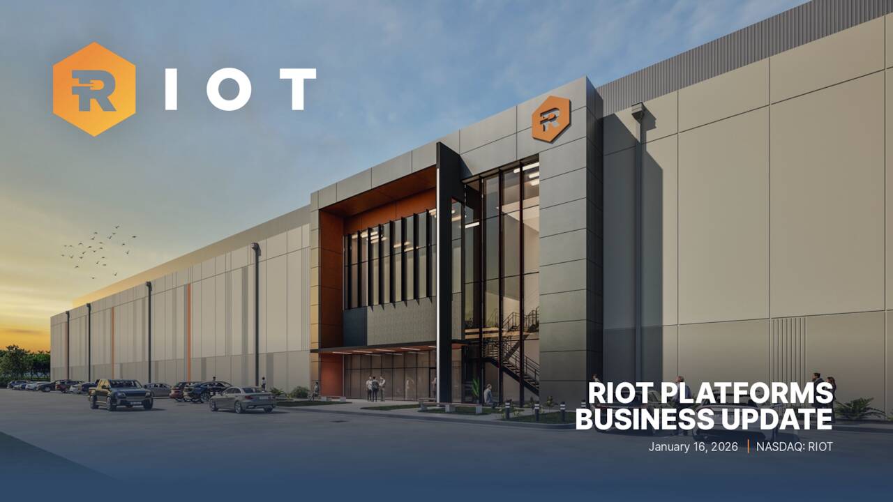Riot Platforms Inc RIOT Discusses Transformational Milestones And 1
