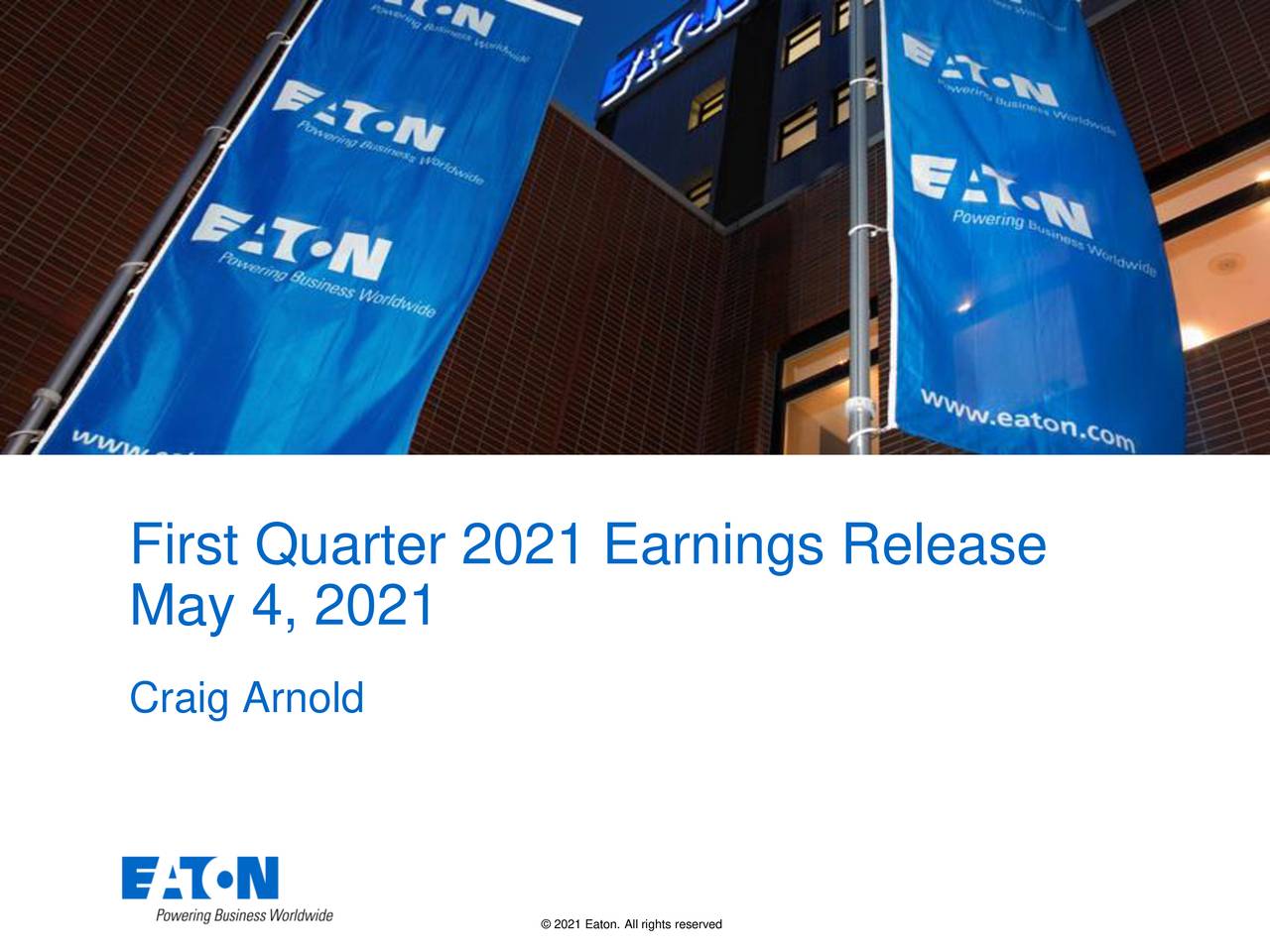 First Quarter 2021 Earnings Release