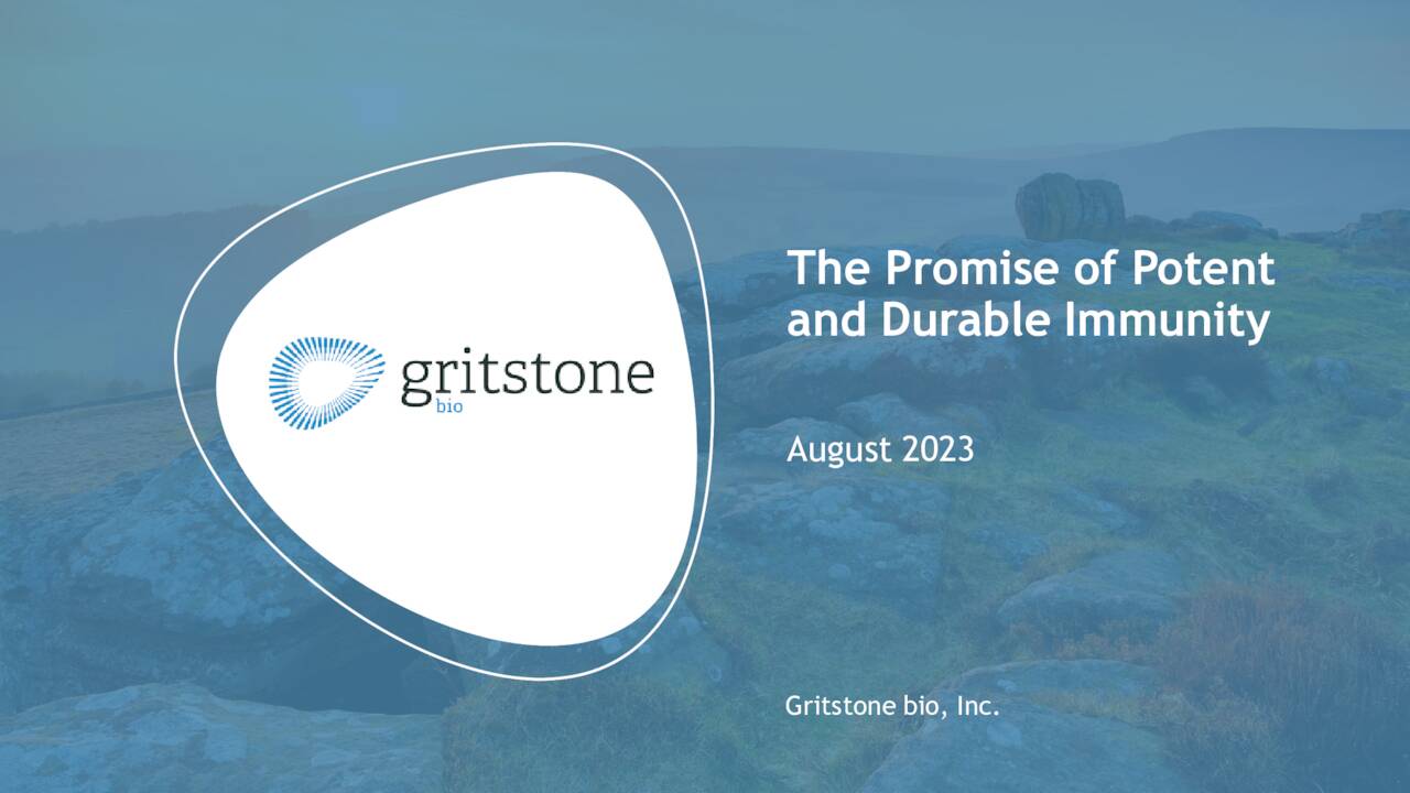 Gritstone bio (GRTS) Investor Presentation Slideshow (NASDAQGRTS