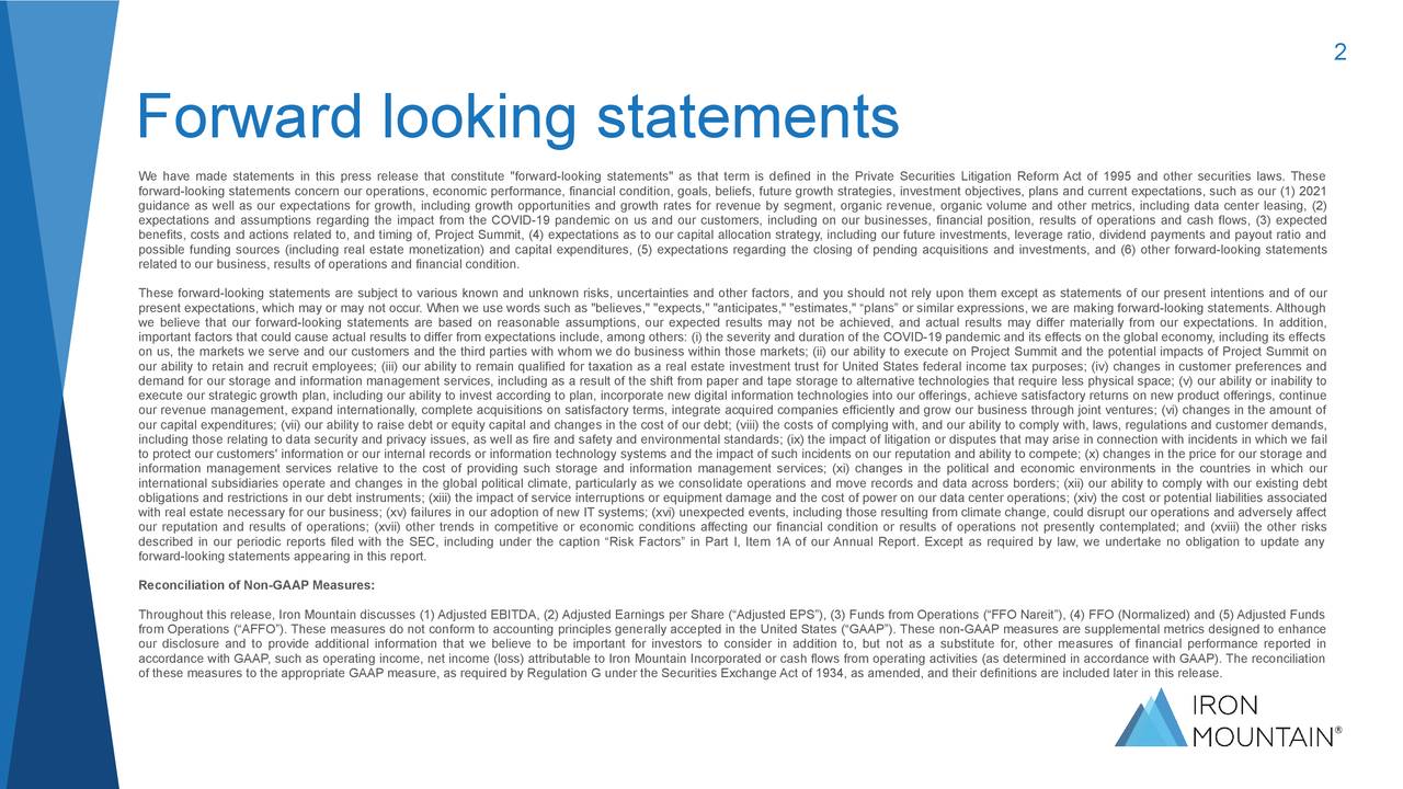 Iron Mountain Incorporated 2021 Q3 Results Earnings Call