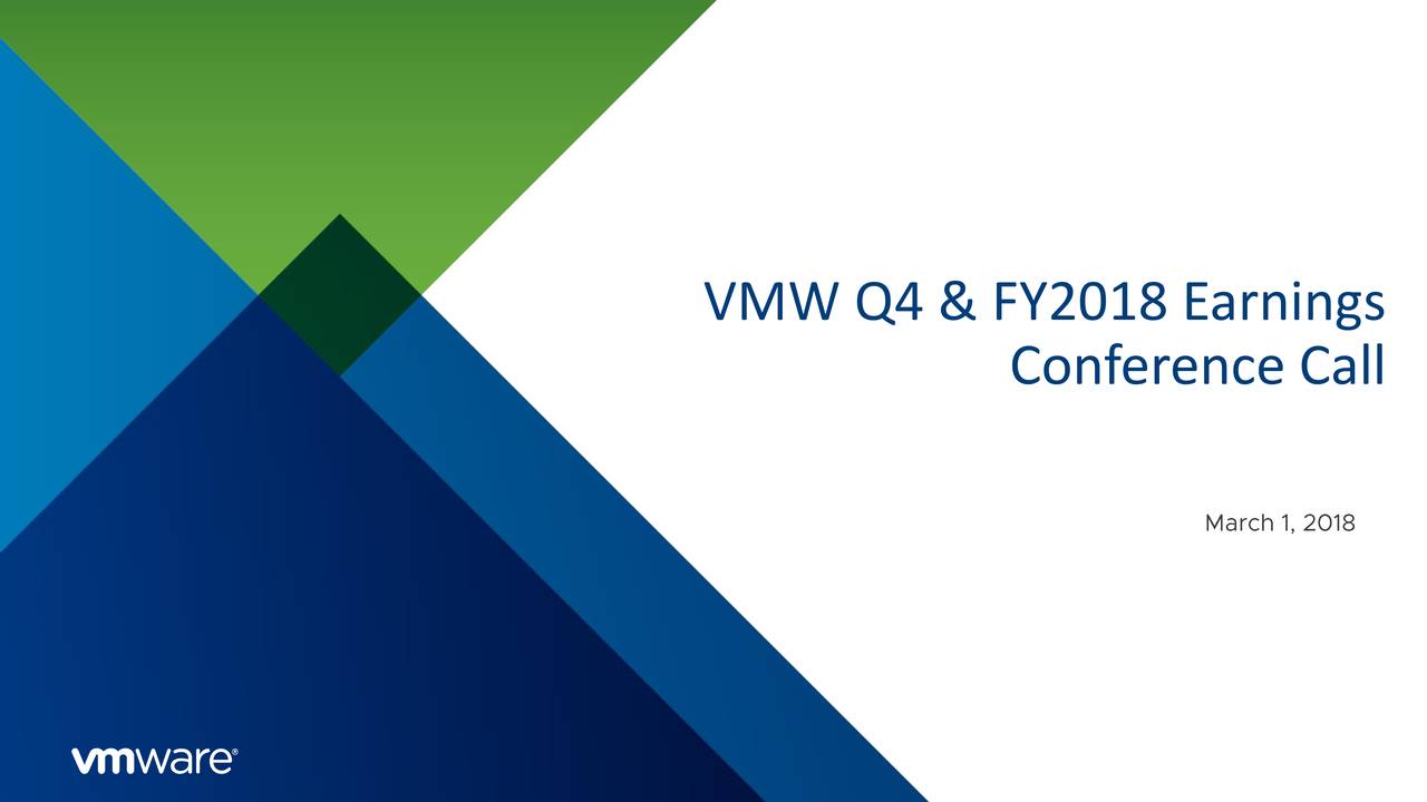 VMW Q4 & FY2018 Earnings