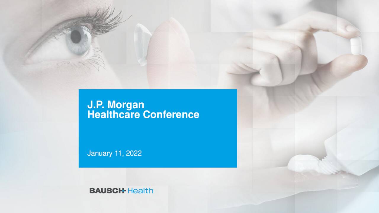 Bausch Health Companies (BHC) presents at JP 40th Annual Virtual