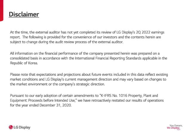 LG Display Co., Ltd. 2022 Q2 - Results - Earnings Call Presentation ...