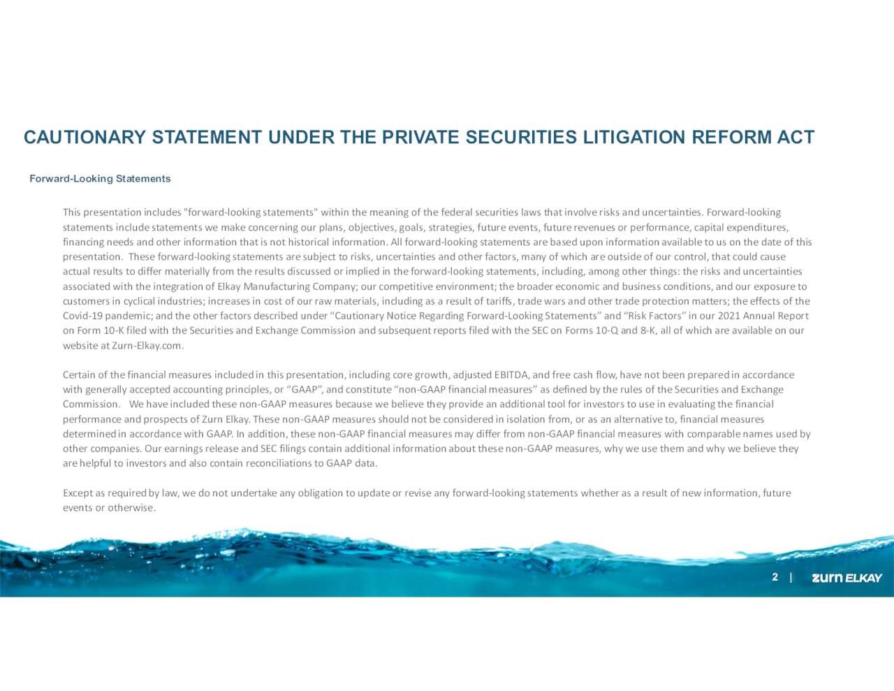 Zurn Elkay Water Solutions Corporation 2022 Q2 Results Earnings