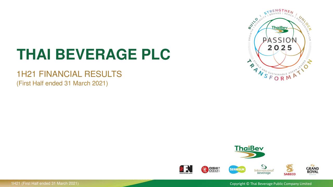 Thai Beverage Public Company Limited 2021 Q2 Results Earnings Call