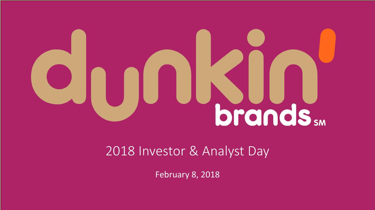 Dunkin Brands Group Dnkn Investor Presentation Slideshow Nasdaqdnkn Defunct 34620