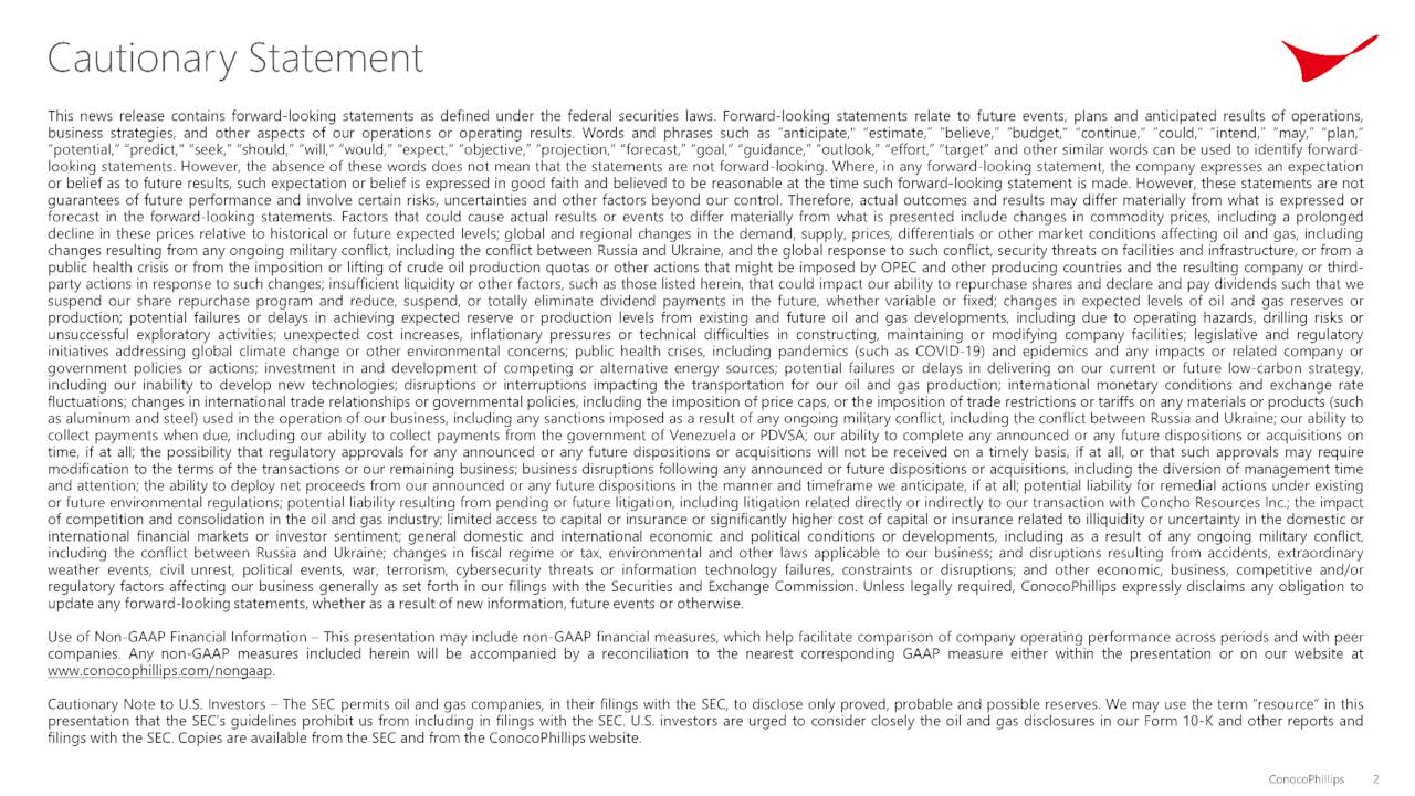 Forward Looking Statements