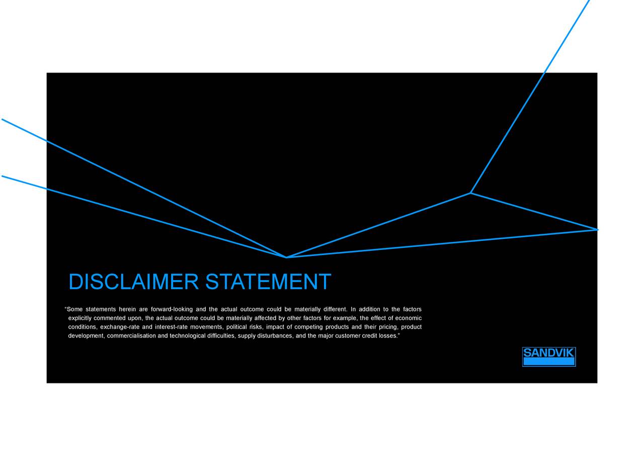Sandvik AB 2017 Q1 Results Earnings Call Slides (OTCMKTSSDVKF