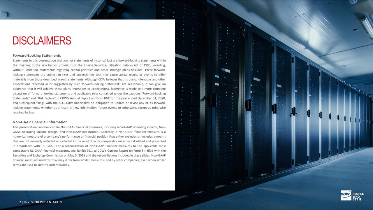 CDW Corporation 2021 Q1 Results Earnings Call Presentation (NASDAQ