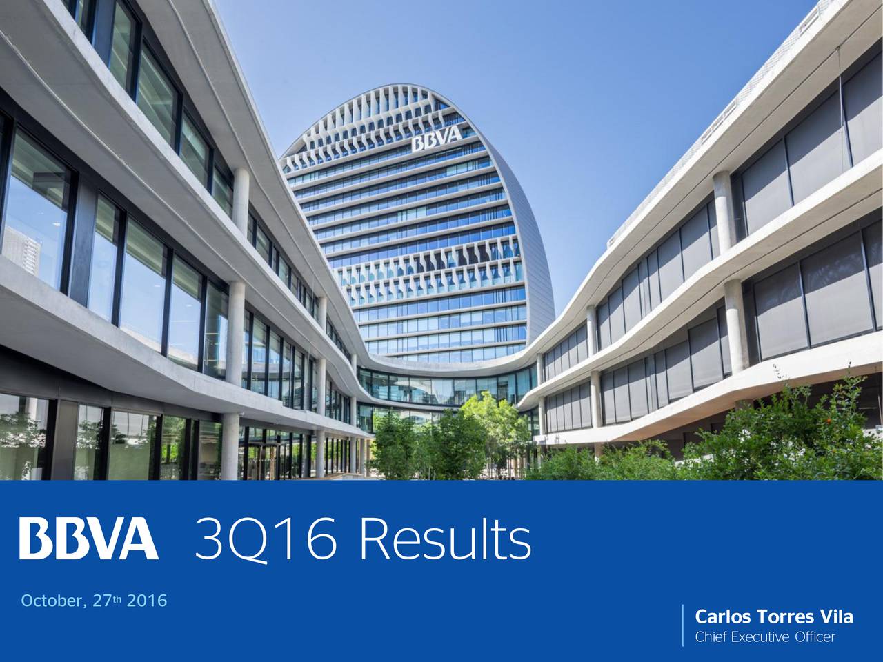Banco Bilbao Vizcaya Argentaria, S.A. 2016 Q3 Results Earnings Call Slides (NYSEBBVA