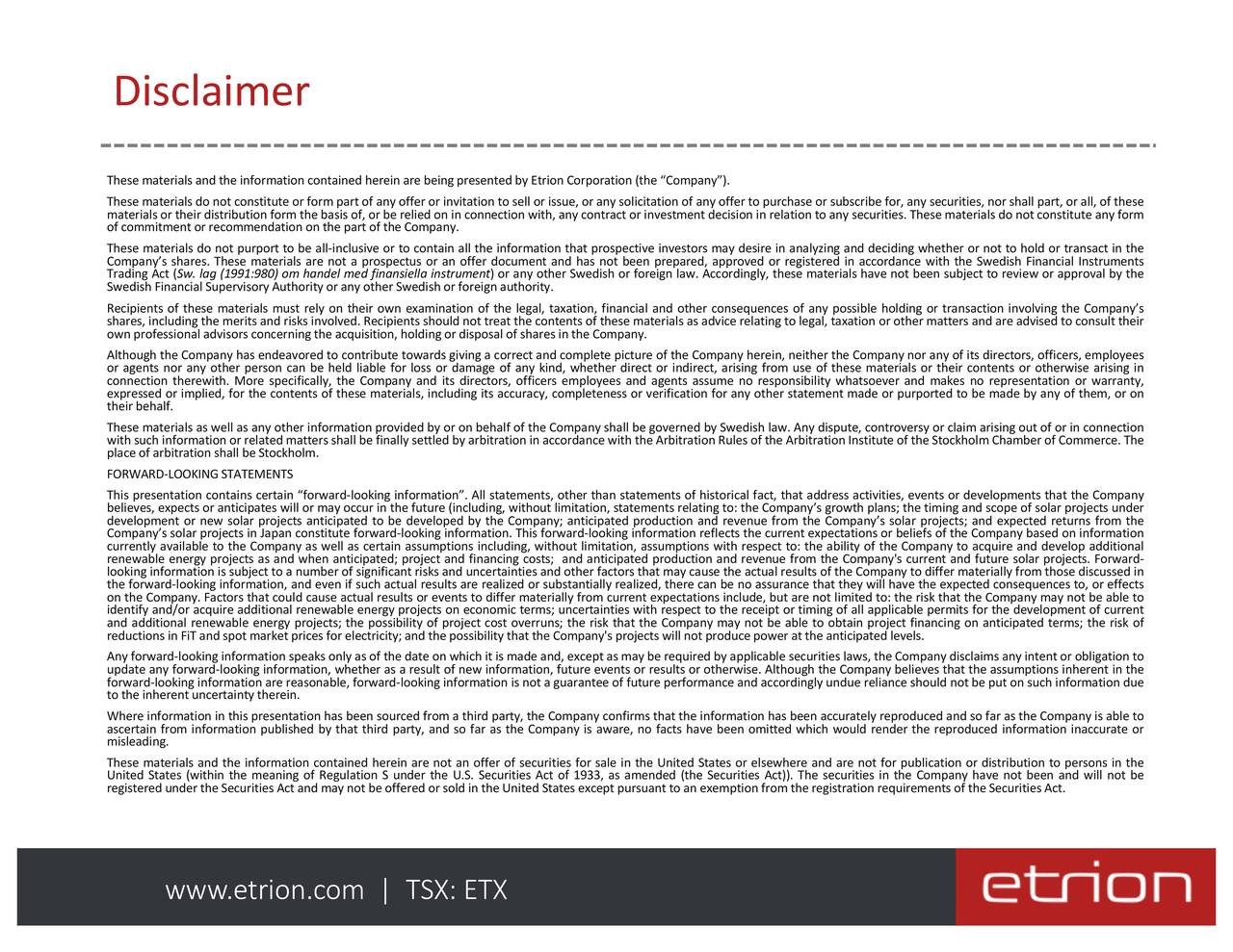 Disclaimer