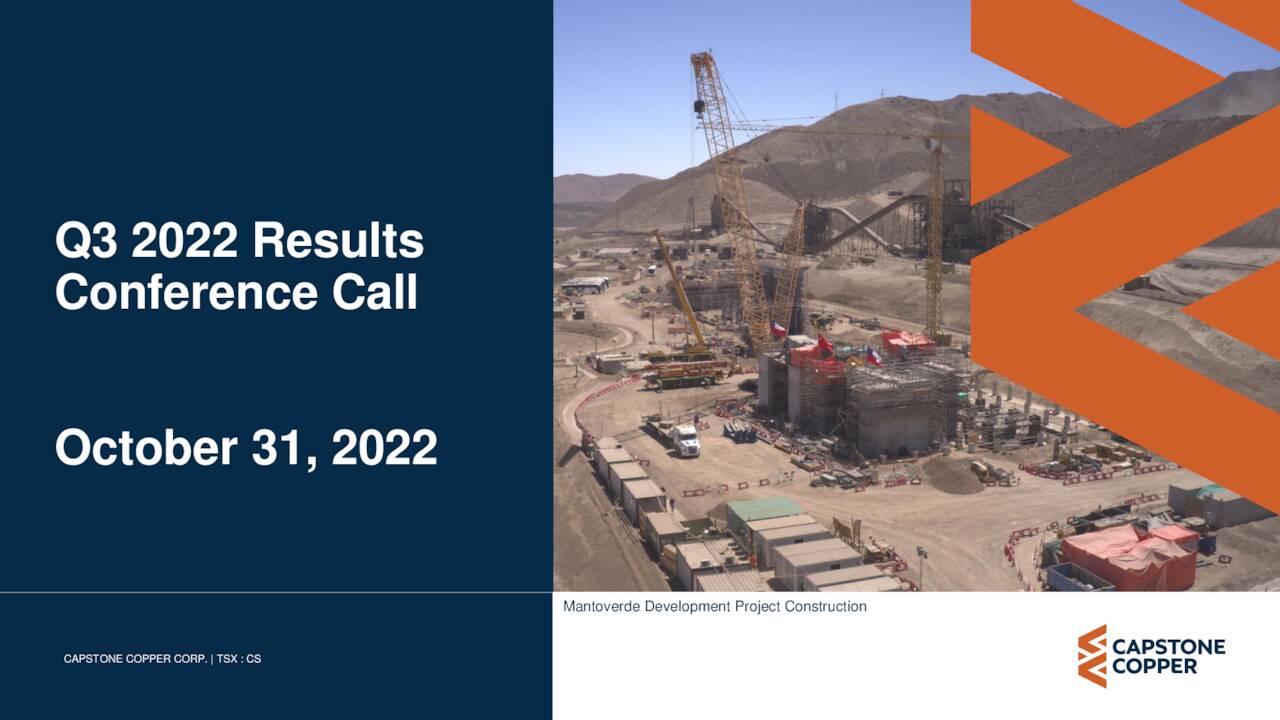 Capstone Copper Corp. 2022 Q3 - Results - Earnings Call Presentation ...