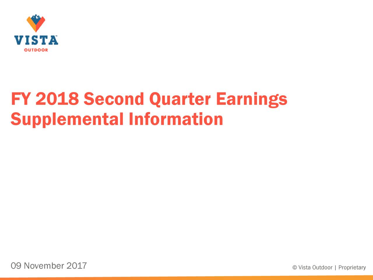 Vista Outdoor 2018 Q2 Results Earnings Call Slides (NYSEVSTO
