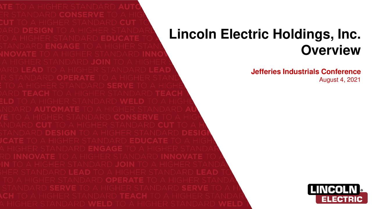 Lincoln Electric Holdings (LECO) Presents At Industrial Virtual