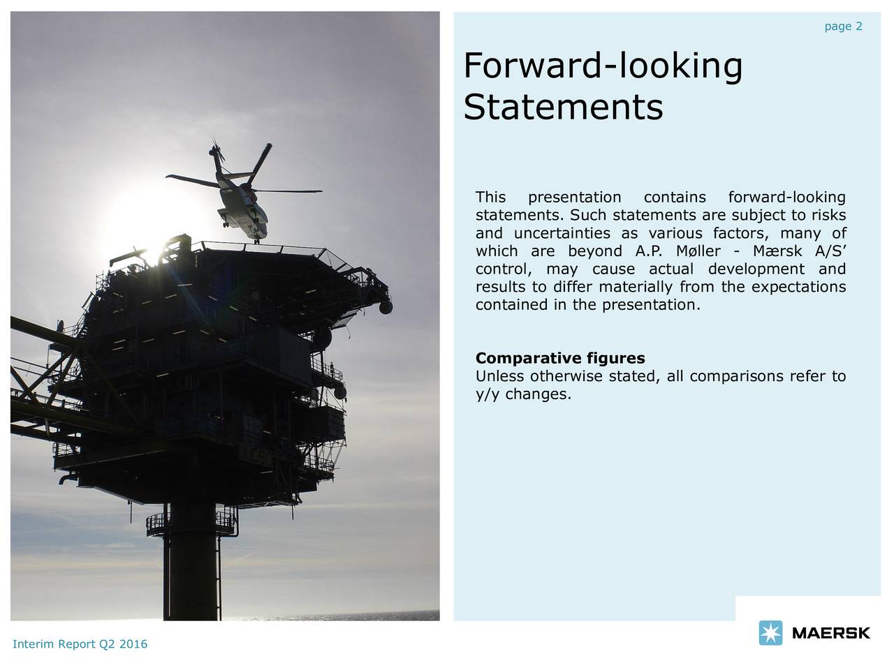 A.P. MoellerMaersk A/SA 2016 Q2 Results Earnings Call Slides