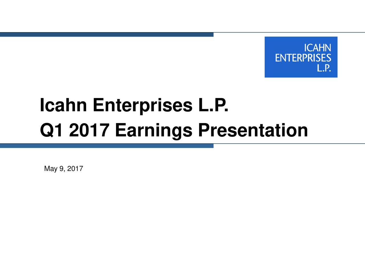 Icahn Enterprises Lp 2017 Q1 Results Earnings Call Slides Nasdaqiep Seeking Alpha 8999