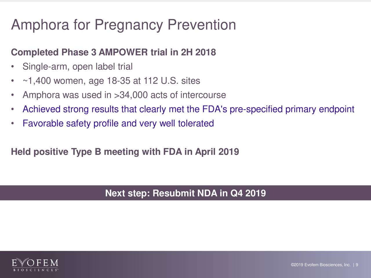Amphora for Pregnancy Prevention