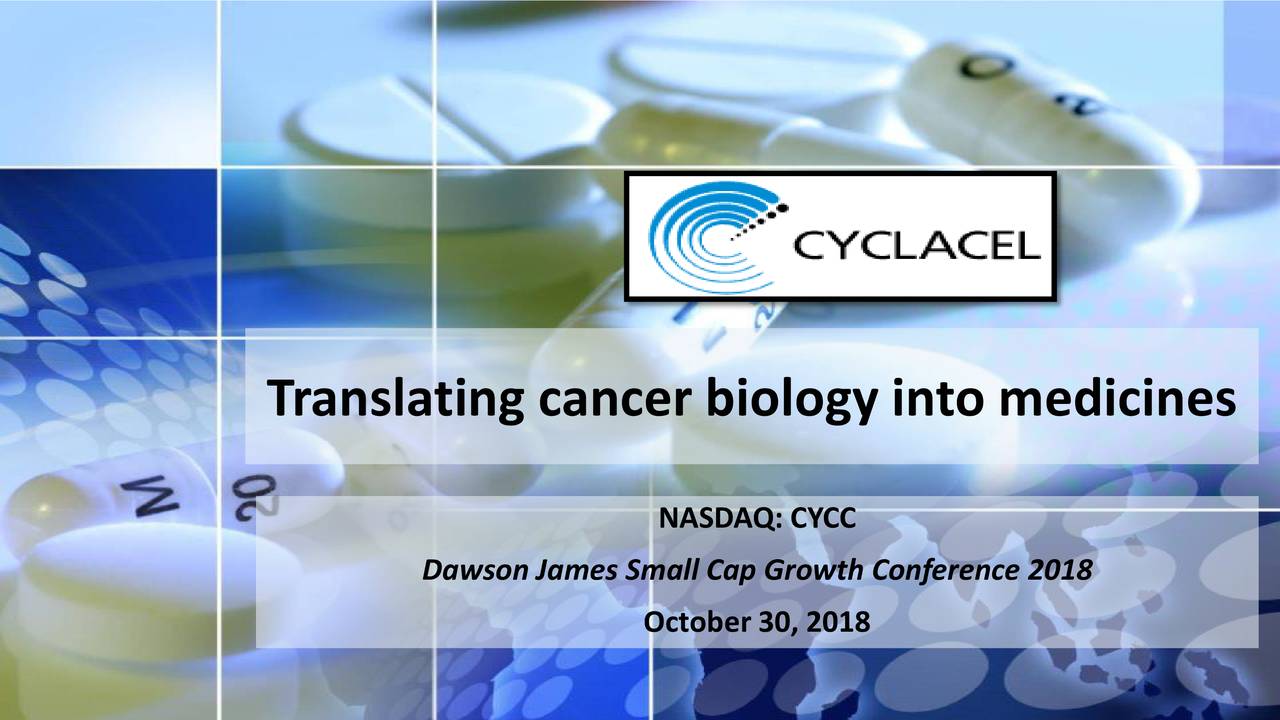 Cyclacel Pharmaceuticals (CYCC) Presents At DAWSON JAMES 4th Annual ...