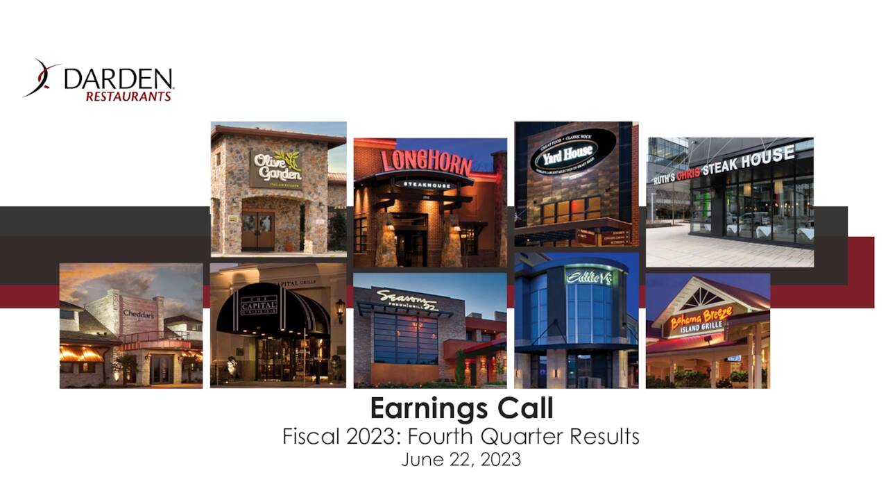 Darden Restaurants, Inc. 2023 Q4 - Results - Earnings Call Presentation ...